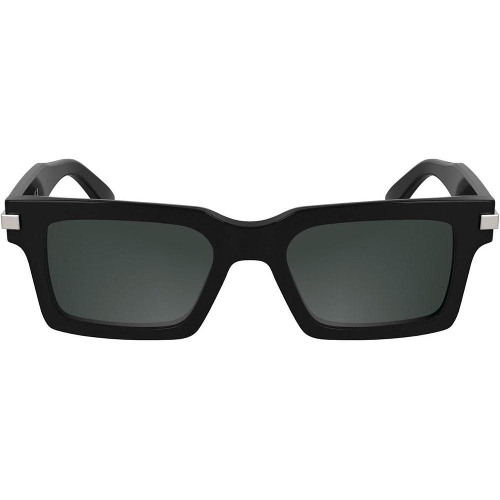 Gafas de sol rectangulares Calvin Klein con detalles metálicos y marco de acetato reciclado para un estilo sofisticado