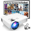 Mini proyector de 7500 lúmenes para películas al aire libre, resolución Full HD 1080P, compatible con TV Stick y smartphone