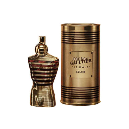 Le Male Elixir de Jean Paul Gaultier, fragancia intensa y seductora para hombres, con notas de vainilla, lavanda y especias orientales