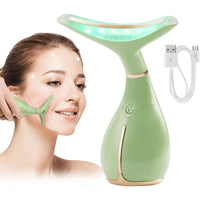 Ms.W Masajeador facial portátil eléctrico para cuidado de piel con 3 modos de masaje y calefacción para rostro y cuello