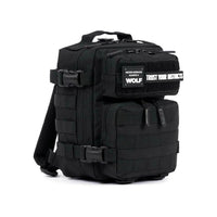 WOLFpak Mochila Mini Negro de Material Resistente al Agua y Personalizable para Uso Diario y Viajes