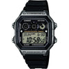 Casio AE-1300WH-8AVCF Reloj Digital Negro para Hombre con Cronómetro, Temporizadores, Resistencia al Agua y Retroiluminación LED