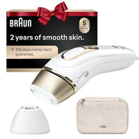 Depiladora láser Braun Silk Expert Pro 5 PL5137 para mujeres y hombres, incluye maquinilla Venus, cableada, uso en cuerpo y cara