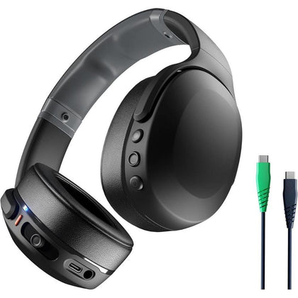 Skullcandy Crusher Evo - Auriculares inalámbricos con graves sensoriales, batería de 40 h, micrófono, compatible con iPhone y Android, negro