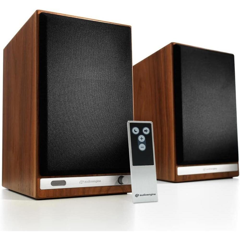 Altavoces de Estantería HD6 Premium con Bluetooth 5.0, AptX HD y DAC de 24 bits en Chapa de Madera Real