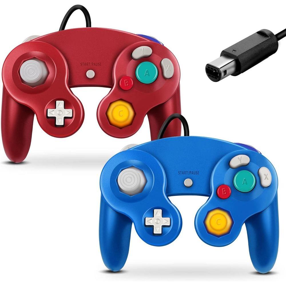 Controlador clásico Gamecube con cable para Nintendo Wii, compatible con Nintendo Switch y PC, tecnología USB