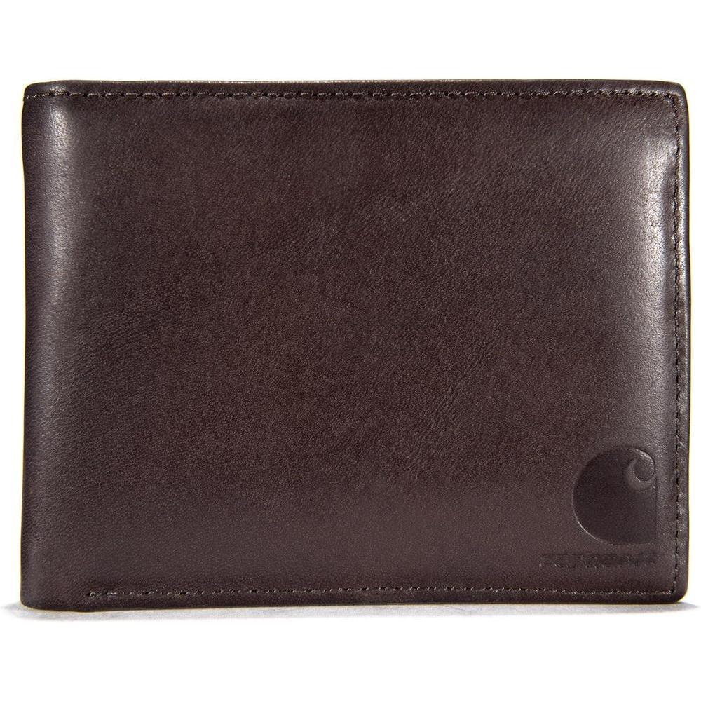 Carhartt Carteras duraderas de cuero marrón aceitado para hombre, varios estilos disponibles