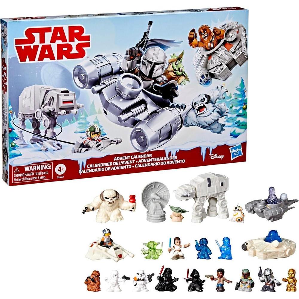 Calendario de Adviento Star Wars con 24 Sorpresas, Incluye Figuras y Vehículos para Niños y Niñas Mayores de 4 Años