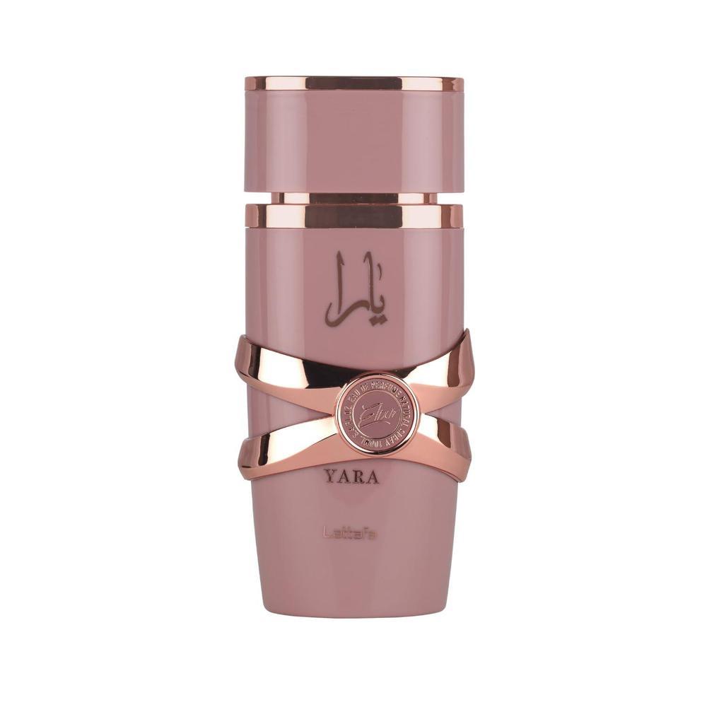 Lattafa Yara Elixir Eau De Parfum con deliciosas notas de fresa, grosella y un toque floral de jazmín y flor de naranja