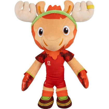 Jazwares FIFA World Cup 2026 Canadá - Peluche oficial Maple the Moose con uniforme rojo, juguete coleccionable para fanáticos