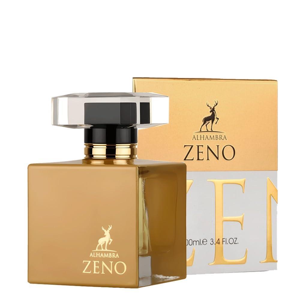 Zeno by Maison Alhambra para mujer es un agua de perfume que ofrece una fragancia floral amaderada ideal para el verano