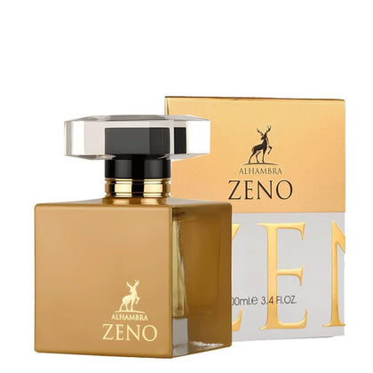 Zeno by Maison Alhambra para mujer es un agua de perfume que ofrece una fragancia floral amaderada ideal para el verano