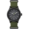 Reloj Scout Expedition Timex para hombre con correa verde resistente al agua y manecillas luminosas