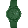 Lacoste TR90 12.12 - Reloj de cuarzo para hombre con correa de goma verde, diseño deportivo y fashion