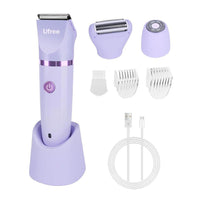 Ufree Recortadora de Bikini Eléctrica para Mujeres, Recargable y Impermeable, Ideal para Vello Púbico y Corporal