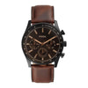 Fossil Sullivan Reloj de Pulsera Multifunción de Moda con Correa de Cuero Marrón para Hombre
