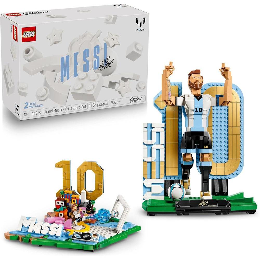 LEGO Ediciones Lionel Messi Juego de coleccionista de fútbol para niños y niñas, decoración deportiva y regalo