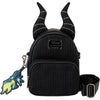 Loungefly Disney Villains Maleficent mochila convertible con diseño exclusivo de cuero vegano y herrajes plomizos