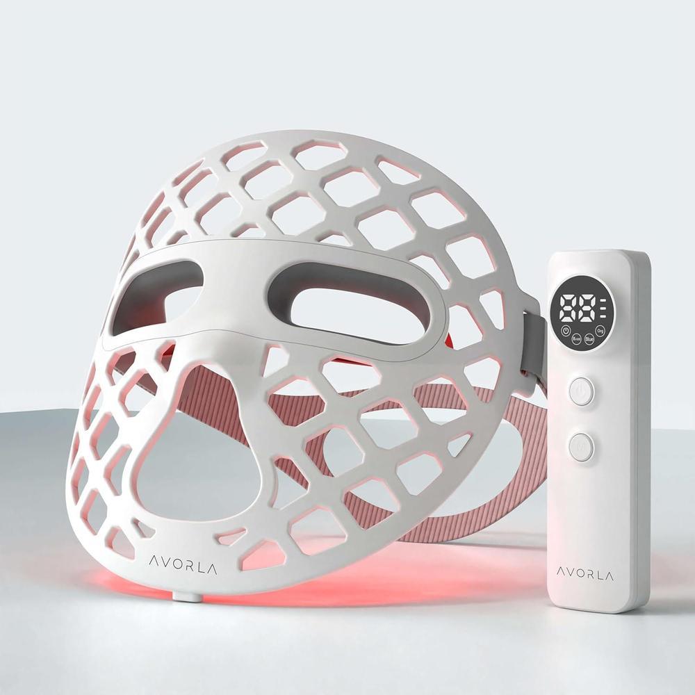 Máscara LED de belleza con terapia de luz roja e infrarroja para arrugas, luz azul para acné y tecnología de longitud de onda múltiple