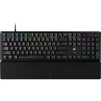 Teclado mecánico CORSAIR K70 CORE RGB para juegos, reposamanos, interruptores lineales rojos, control multimedia.