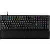 Teclado mecánico CORSAIR K70 CORE RGB para juegos, reposamanos, interruptores lineales rojos, control multimedia.