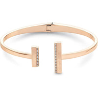 Calvin Klein brazalete para mujer, minimalismo elegante con silueta lineal y cristales, cierre de anillo de resorte