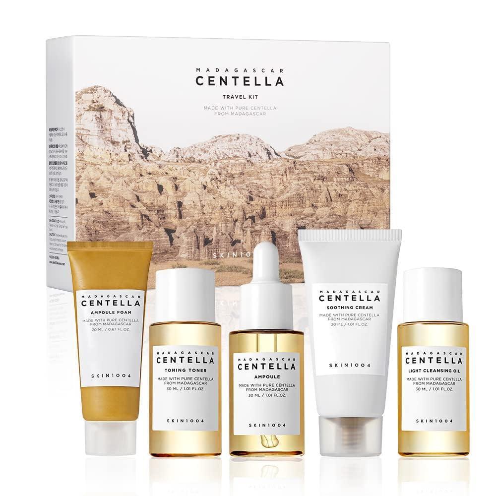 SKIN1004 Madagascar Centella Kit De Viaje Toner Ampolla Crema Calmante Aceite Limpiador Espuma De Ampolla