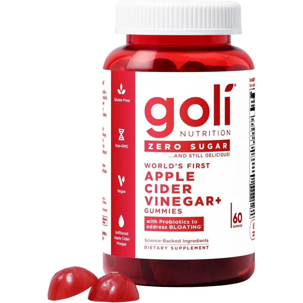 Goli Gummies: Vinagre de Manzana sin Azúcar con Vitamina B12 y Probióticos - Veganas, Keto y Sin Gluten