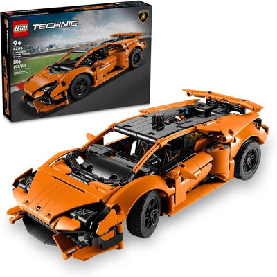 LEGO Technic Lamborghini Huracán Tecnica en Naranja para Niños, Juguete de Coche con Motor V10, Dirección Funcional y Puertas Abatibles