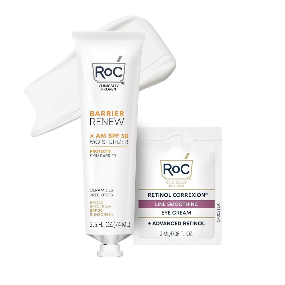 Roc Barrier Renew Con Spf 30, Crema Hidratante Y Protectora Con Ceramidas Y Prebióticos Para Todo Tipo De Piel, 70.87 G