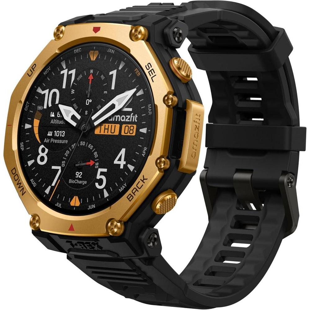 Reloj inteligente Amazfit T-Rex 3 Pro con pantalla AMOLED de zafiro, bisel de titanio y GPS de doble banda