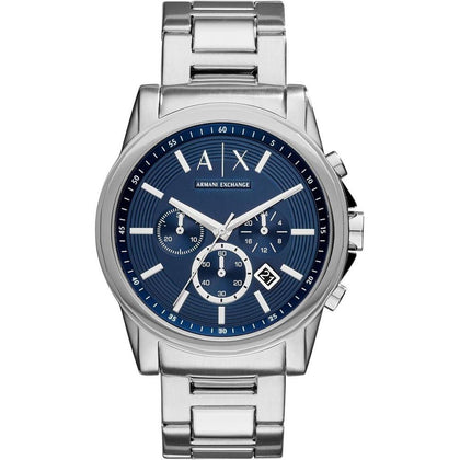 Reloj cronógrafo para hombre Armani Exchange con correa de cuero, acero inoxidable o silicona, diseño moderno y urbano