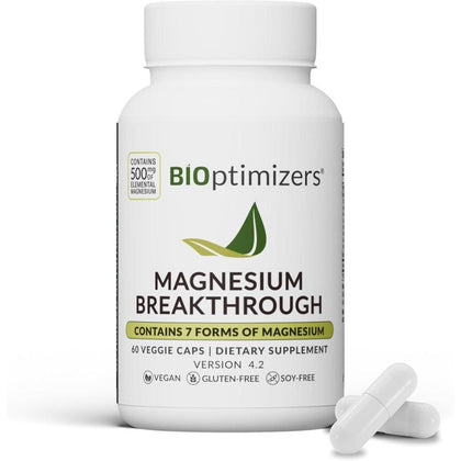 BIOptimizers Magnesium Breakthrough con 7 Formas: Glicinato, Malato, Citrato - Apoyo para Sueño y Función Cognitiva