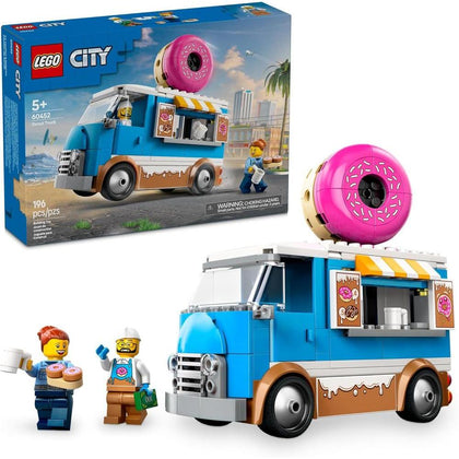 LEGO City Camión de Donas - Juguete de Construcción para Niños, Incluye Minifiguras de Proveedores y Clientes con Accesorios Divertidos