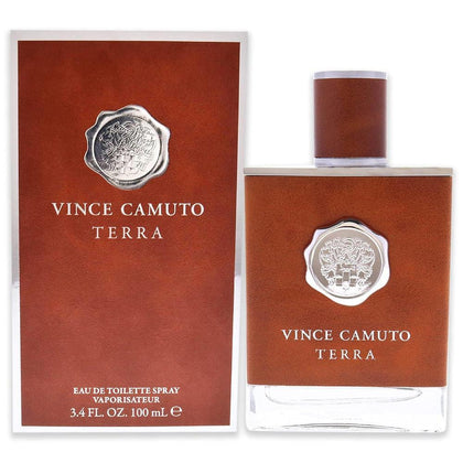 Vince Camuto Terra Eau de Toilette Spray para hombre, fragancia robusta y fresca