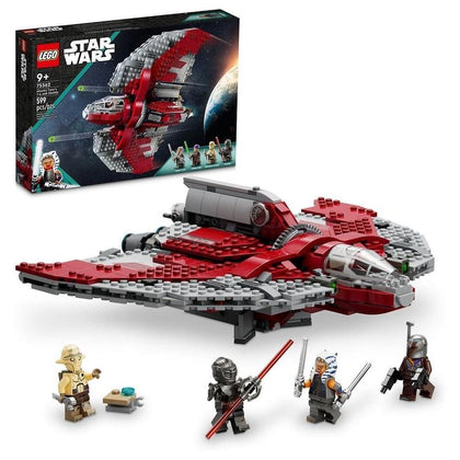 LEGO Star Wars Ahsoka Tano's T-6 Jedi Shuttle Space Ship Toy, Juego de construcción para niños fanaticos de Star Wars a partir de 9 años