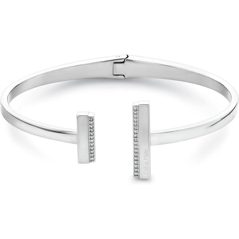 Brazalete Calvin Klein para mujer: minimalismo con silueta elegante y cristales
