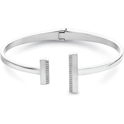Brazalete Calvin Klein para mujer: minimalismo con silueta elegante y cristales