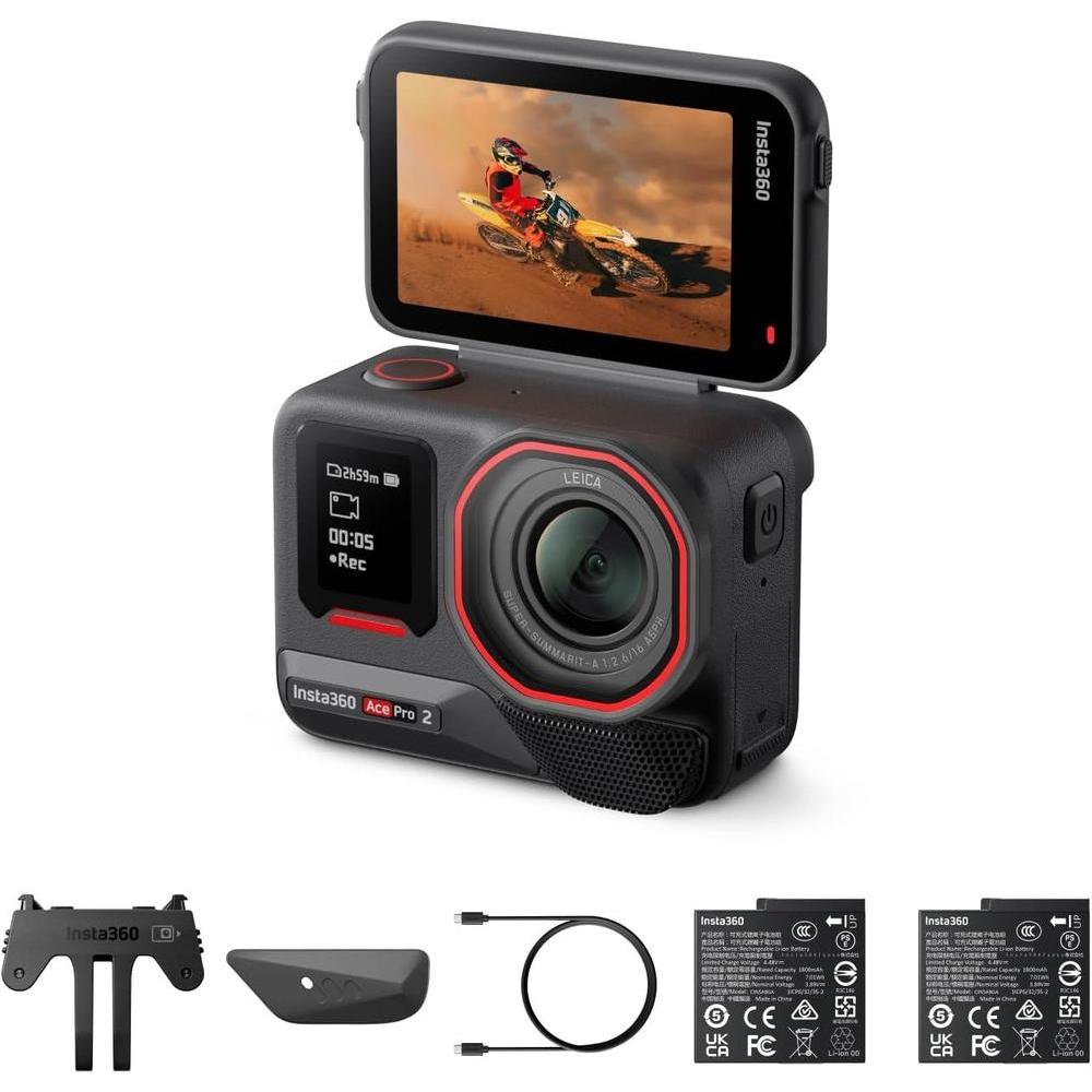 Insta360 Ace Pro 2 con lentes Leica, capturas 8K, dual AI, excelente en condiciones de baja luz y audio superior con reducción de ruido de viento