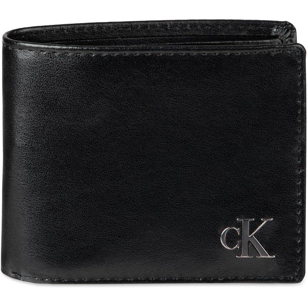 Billetera plegable minimalista RFID de cuero Calvin Klein para hombre con múltiples ranuras para tarjetas