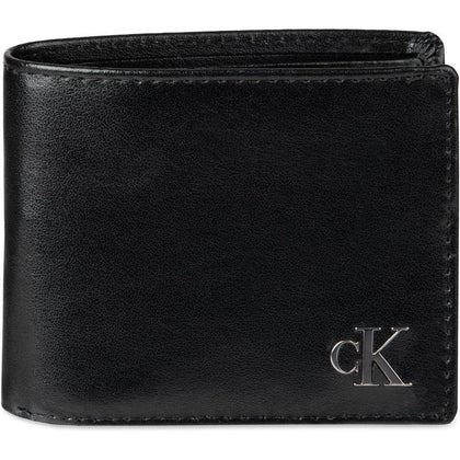 Billetera plegable minimalista RFID de cuero Calvin Klein para hombre con múltiples ranuras para tarjetas