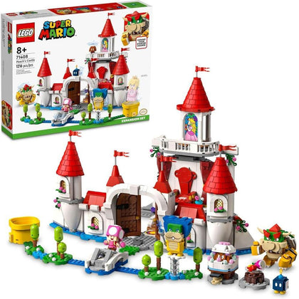 LEGO Super Mario Juego expansión Castillo Peach, juguete construcción con figuras Bowser y Toadette, para niños 8 años