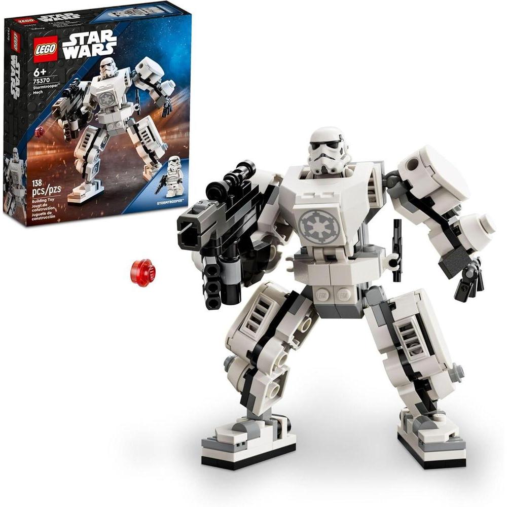 LEGO Star Wars Stormtrooper Mech 75370 coleccionable para niños con cabina, bláster y minifigura icónica