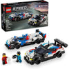 LEGO Speed Champions BMW M4 GT3 y BMW M Hybrid V8 con 2 modelos construibles y 2 minifiguras, regalo ideal para niños desde 9 años