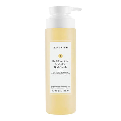 Naturium Glow Getter Gel de Ducha Corporal Hidratante Multi-Aceite, Limpiador Suave Sin Perfume
