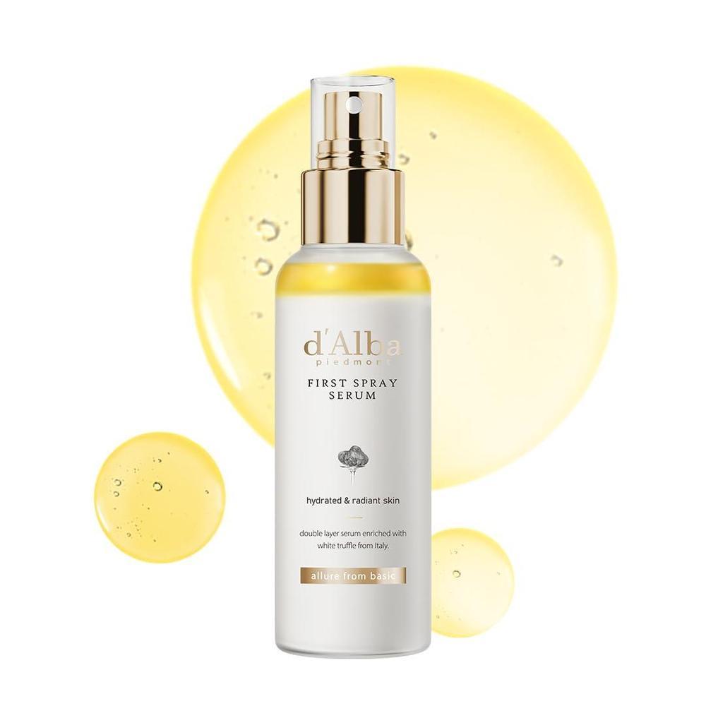 d'Alba Piedmont Serum con Trufa Blanca Italiana, Vegano, Hidratante Ligero, Glow Serum para Piel Radiante, No Comedogénico, Spray Todo en Uno