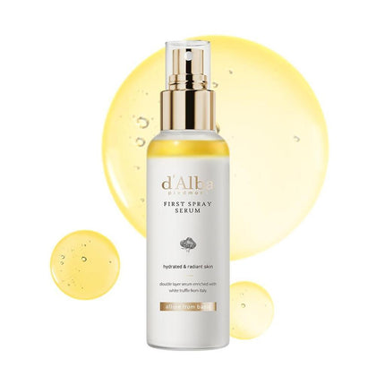 d'Alba Piedmont Serum con Trufa Blanca Italiana, Vegano, Hidratante Ligero, Glow Serum para Piel Radiante, No Comedogénico, Spray Todo en Uno