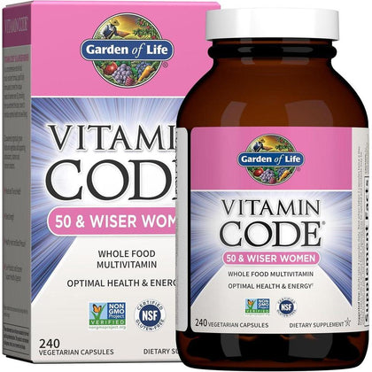 Suplemento multivitamínico vegetariano para mujeres mayores de 50 años con probióticos de Garden of Life
