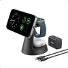 Anker MagSafe Cargador Compatible con iPhone 17/16/15/14, Apple Watch y AirPods, Estación de Carga 3 en 1 MagGo
