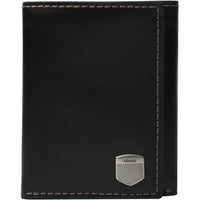 Billetera Trifold de cuero Fossil para hombre con múltiples compartimentos para tarjetas, billetes e identificación